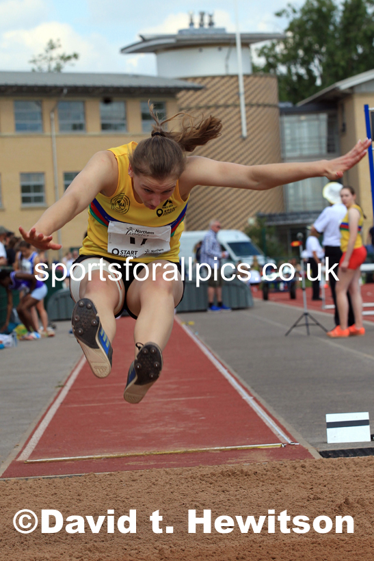 Womens Under-17s Long Jump, 2022 Northern Inter Counties U17s and U15s Track and Field, York, Thursday, June 2nd. Photo: David T. Hewitson/Sports for All Pics